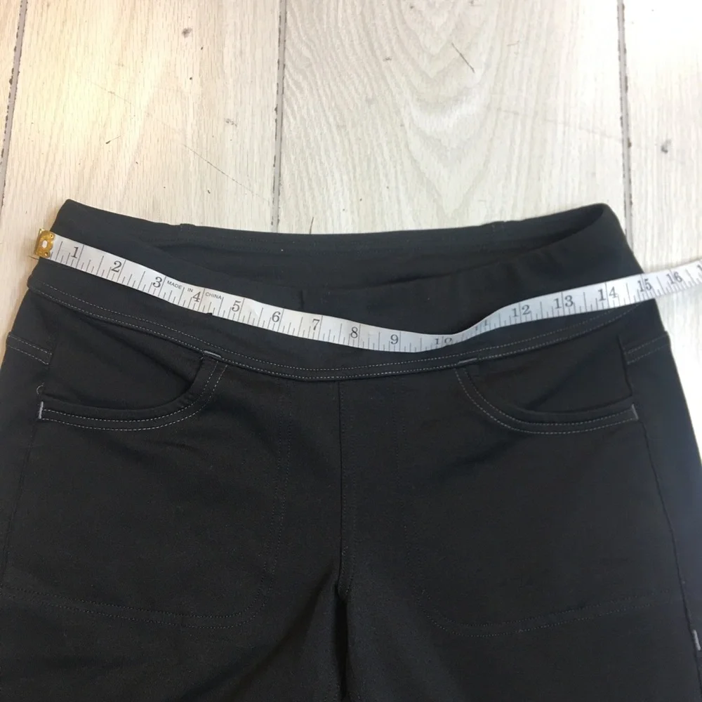 The North Face Black Low Rise Yoga Flare Pants Wide Leg Women Small Leggings - Picture 6 of 9